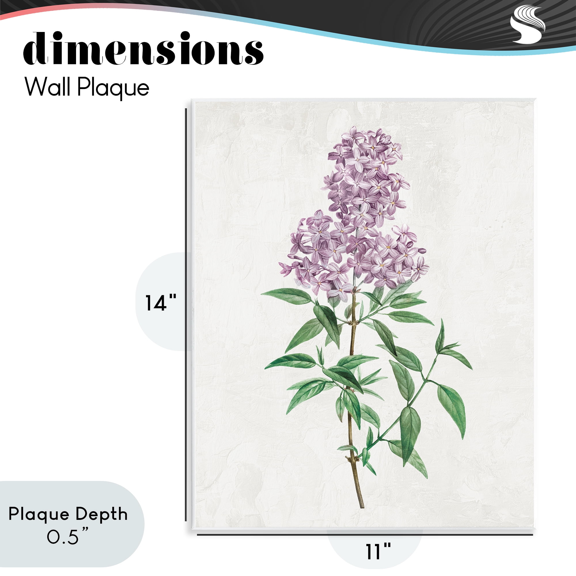 Stupell Industries Lilac Blossoms Blooms Wall Plaque Art, design by Kim Allen