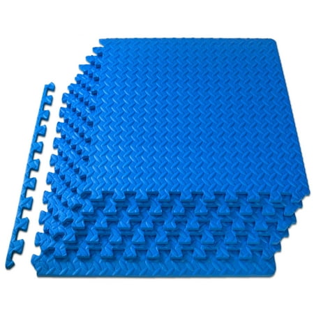 ProsourceFit Puzzle Exercise Mat, 1/2" Thick EVA Foam Interlocking Tiles
