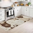 thumbnail image 5 of Washable 2x6 ft Runner Rug, Non-Slip Soft Low Profile Kitchen Runner Rug, Modern Abstract Geometric Floral Rug for Kitchen, Hallway, Laundry Room & Bedroom, Brown, 5 of 6