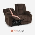 thumbnail image 5 of MCombo Power Loveseat Recliner w/ Massage USB Port for Living Room Brown Fabric 6025, 5 of 9