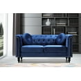 thumbnail image 2 of Uspridefurniture Lueck 2 Piece Velvet Living Room Set, Blue, Sofa Loveseat, 2 of 5