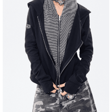 Hooded Sweatshirt Jacket
