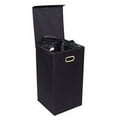 thumbnail image 2 of BirdRock Home Single Linen Laundry Hamper with Lid and Removable Liner - Black, 2 of 5