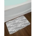 thumbnail image 2 of Abstract Bath Mat, Art Illustration of Automobile Tire Tracks Depicted in Grunge Style, Plush Bathroom Decor Mat with Non Slip Backing, 29.5" X 17.5", White and Charcoal Grey, by Ambesonne, 2 of 2