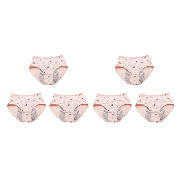 Qarigey Bragas para el período de los niños con estampado encantador de 3 uds., ropa interior menstrual, calzoncillos, lencería a prueba de Camarón Rojo METRO 2piezas