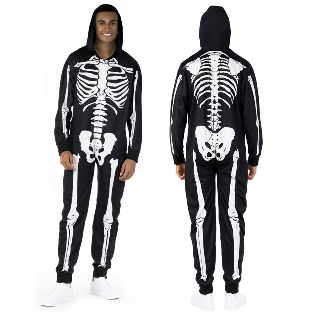 Morph Costume de Squelette pour Homme, Tenue de Costume de Squelette pour Adulte, Costume de Squelette pour Homme Adulte, Costume de Squelette d'Halloween pour Homme