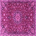 thumbnail image 1 of Ahgly Company Indoor Square Medallion Pink Traditional Area Rugs, 4' Square, 1 of 4
