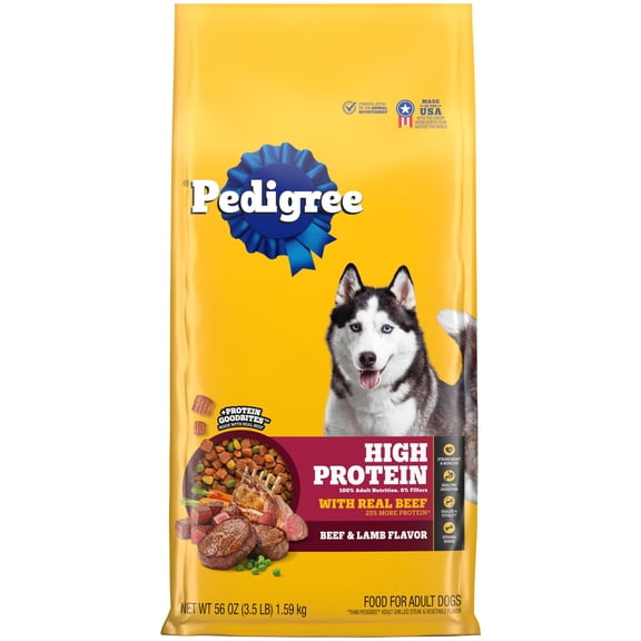 Pedigree High Protein Beef & Lamb Flavor Adult Dry Dog Food 3.5 lb. bag