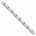 thumbnail image 2 of White Stainless Steel bracelet Men's 8 in Polished and Brushed Back, 2 of 4