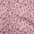 thumbnail image 1 of oneOone Cotton Jersey Rose Pink Fabric Leaf With Chevron Fabric For Sewing Printed Craft Fabric By The Yard 58 Inch Wide, 1 of 5