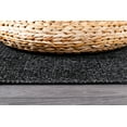 CAMILSON Solid Non Shedding EasyCleaning Outdoor Jute Rug Dark Gray