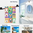 thumbnail image 2 of Dreamtimes Cute Dogs Icon Print Soft Bath Towel Highly Absorbent Large Hand Towels Multipurpose for Bathroom, Hotel, Gym and Spa (16 x 30 Inches), 2 of 4