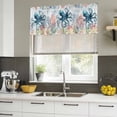 thumbnail image 5 of 2 Pack Valances for Windows, Coastal Nautical Octopus Window Valances for Living Room/Bedroom/Bathroom, Oceans Corals Starfish Jellyfish Light Filtering Kitchen Curtain Valance 42"W x18" L, 5 of 9