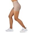 thumbnail image 2 of Gilbin Ultra Soft High Waist Yoga Stretch Mini-Bike Shorts for Women-Many Colors-One Size & Plus Size (Beige S-L), 2 of 6