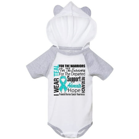 

Inktastic Ovarian Cancer I Wear Teal Ribbon Tribute Gift Baby Boy or Baby Girl Bodysuit
