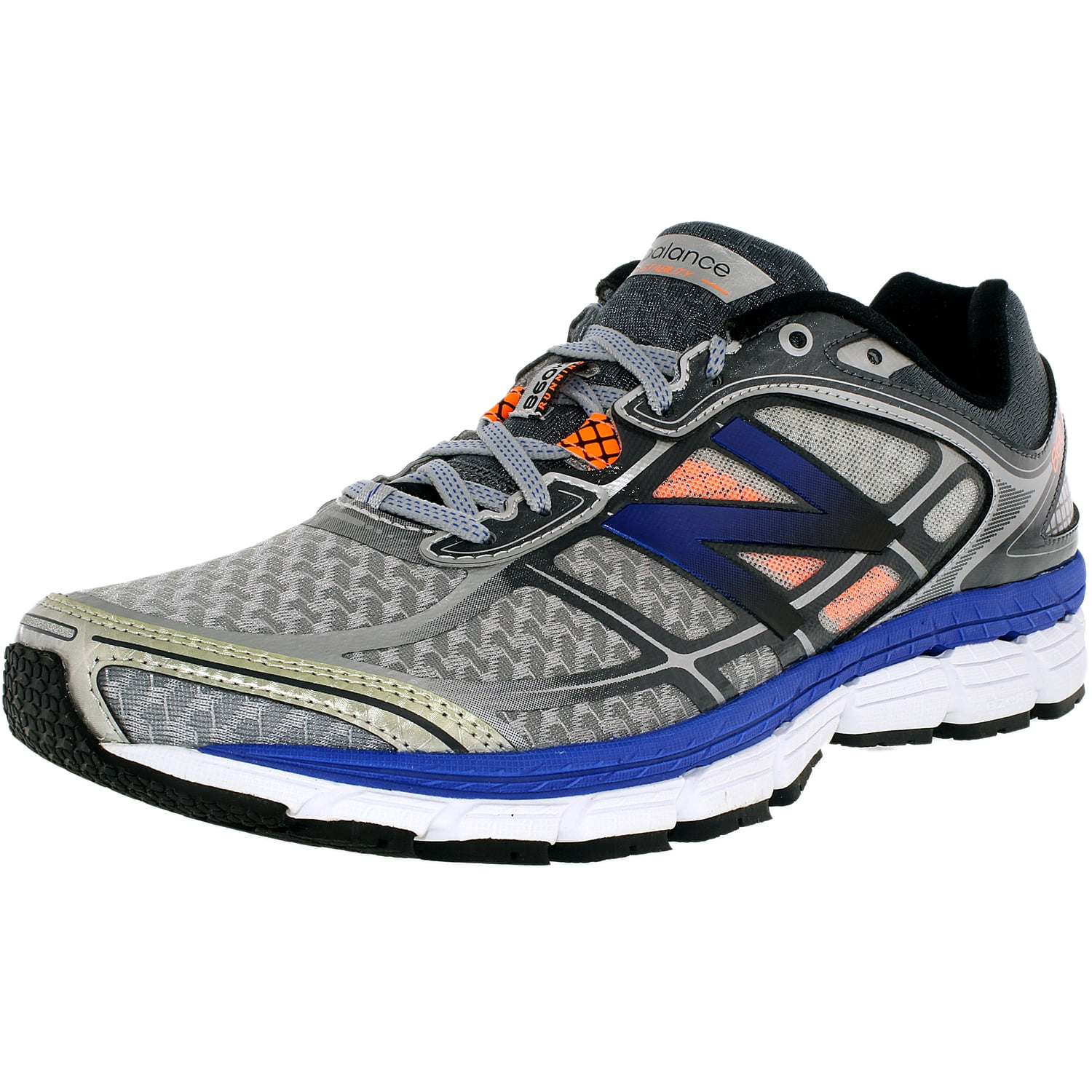 New Balance Men's Running Course Silver/Dark Blue/Orange/White Low Top ...