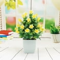 thumbnail image 6 of Clearance Barhoo Artificial Flowers in Vase, Artificial Potted Plants Faux Floral Arrangements for Desk Home and Decor Plastic Decorative Vase for Living Room Bedroom Bathroom, Clearance Sale, 6 of 7