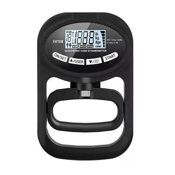 Wartleves Entrenador de fuerza de agarre con dinamómetro de mano - Medidor de agarre digital en libras