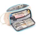 thumbnail image 1 of Grande Trousse à Crayons Pochette Multi-Emplacements Fournitures Scolaires pour Collège Lycée Bureau Adolescente Fille Adulte Rangement Simple à Carreaux, 1 of 6