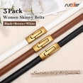 thumbnail image 5 of SUOSDEY Skinny Women Belt Thin Women Belt Ladies Dresses Belt with Alloy Turn Lock, 5 of 8