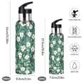 thumbnail image 2 of Yayeee 33oz Insulated Water Bottle Double Wall Stainless Steel with Flip Straw Lid, Small White Flowers, 2 of 7
