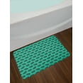 thumbnail image 2 of Blue Nautical Bath Mat, Sea Bottom Animals Fish with Round Spots in Monochrome, Plush Bathroom Decor Mat with Non Slip Backing, 29.5" X 17.5", Charcoal Grey Sea Green, by Ambesonne, 2 of 2