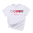 thumbnail image 2 of FASHOFT Valentines Shirts for Womens Summer Tops Funny Love Heart Printed Tees Casual Valentine Gifts White L, 2 of 3