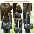 thumbnail image 5 of Ryvnso Dinosaur in Forest Womens Chain Shoulder Bag Tote Handbags Clutch Hobo Purse with Zipper for Travel, 5 of 7