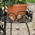 thumbnail image 4 of Products 3-Tiered Folding Scroll and Plant Stand Black with Brushed Bronze Leaves, 4 of 5