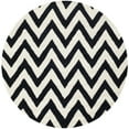 thumbnail image 4 of SAFAVIEH Cambridge Kaitlyn Zig Zag Stripes Wool Area Rug, Black/Ivory, 3' x 5', 4 of 10
