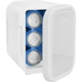 thumbnail image 1 of ICEMAN Portable Mini Fridge w/ 6 355 ml (12oz) Can Capacity, Cools and Heats, Car Plug Included - White, New, 1 of 9