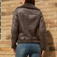 thumbnail image 3 of Patlollav Female Leather Jackets,Womens Winter Integrated Warm Suede Jacket, 3 of 6