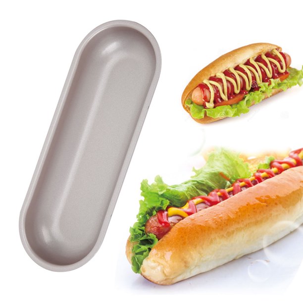 Herramientas de panadería, molde antiadherente de 7 pulgadas para salchichas calientes, molde para pan, diseño a prueba de futuro