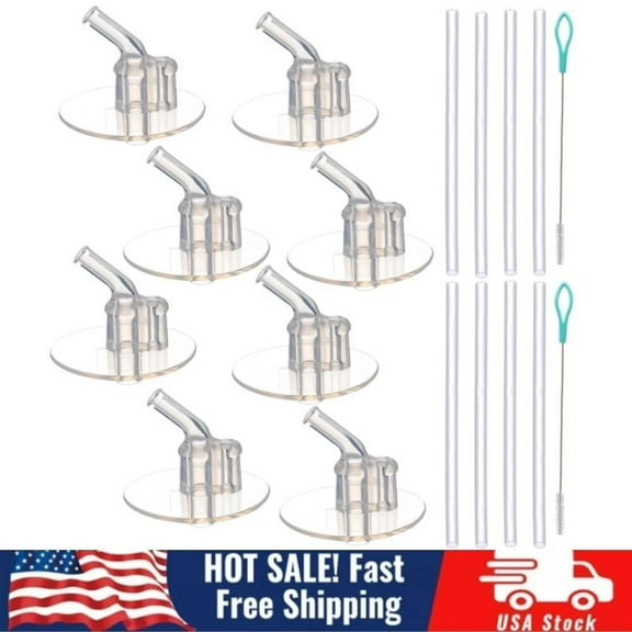 8 Sets Silicone Replacement Straws for Thermos Funtainer 12 Ounce Bottle (F401)