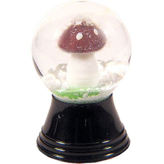 Alexander Taron 1.5" Black and Brown Perzy Mushroom Mini Snow Globe