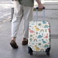 thumbnail image 3 of White Dinosaurs Rainbows Plants Pattern Luggage Cover Fashion Suitcase Cover Baggage Covers Fit 25-28 Inch Luggage (Go Travel), 3 of 5