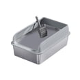 thumbnail image 1 of Arena para gatos, orinal para gatitos, inodoro, caja de arena para gatos, lavabo de arena para gatos, valla elevada portátil, colcha para gatos, Gris claro y M, 1 of 8