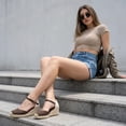 thumbnail image 6 of Cushionaire Elche Closed Toe Wedge Sandals for Women, Platform Espadrilles Heels With Adjustable Buckle, 6 of 20