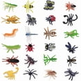 thumbnail image 1 of HLONK 24 Pcs Jouets Insectes Simulation Modèles Mini Insectes Araignée Coccinelle Scorpion Papillon Ornements Cadeaux de Fête, 1 of 6