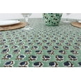 thumbnail image 5 of Light Steel Blue 100% Cotton Spring Summer Round Tablecloth, Block Print Table Cloth for Dining, Weddings, Outdoors, Parties, Grand Millenial Home 60" Inches Round, 5 of 5