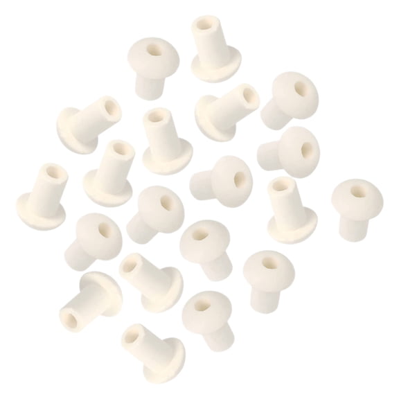 BESTYASH 30pcs Ceramic Wick Holders Wick Holder Beige