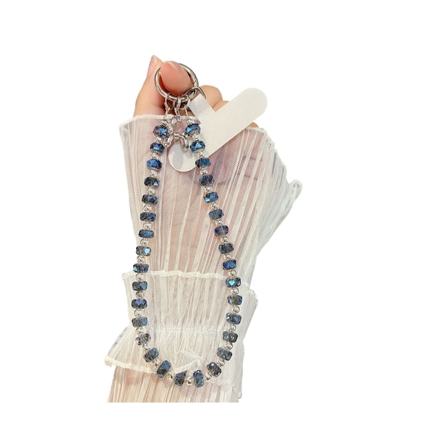 Correa para teléfono con cristales de imitación y cadena desmontable, glamurosa correa para teléfono y dije para bolso, cadena de muñeca ajustable, accesorio colgante de moda para bolso.