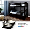 thumbnail image 3 of BEDSMART Lits Superposés Simple sur Simple en Bois Massif avec Rangement / Espresso, 3 of 7