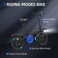 thumbnail image 5 of Electric Bike for Adults, 750W Peak Motor with 20MPH, 35Miles PAS Range,375Wh Removable Battery Ebike with 16'' Pneumatic Tire for Commute,UL2849 Certificated Bicycle for Adults and Teens, 5 of 8