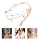 thumbnail image 5 of Luna cuelga collar estrella encanto gargantilla clavícula joyería aleación cuello colgante, 5 of 6