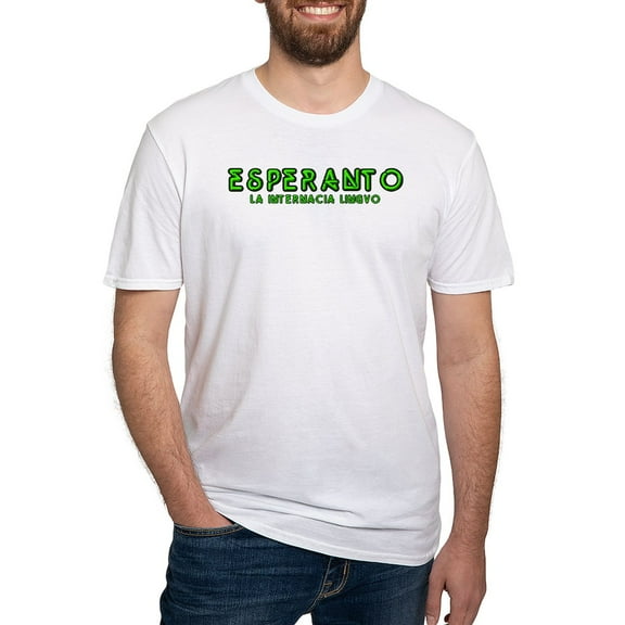 CafePress - Neon Esperanto Fitted T Shirt - Fitted T-Shirt, Vintage Fit Soft Cotton Tee