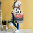 thumbnail image 4 of FORMRS Womens Canvas Tote Bag with Zipper Inner Pocket Shoulder Handbag, Mountains at Dawn, 4 of 7