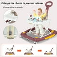 thumbnail image 5 of HAOUUCYIN Baby Walker, 6-in-1 Multi-functional Foldable Push Walker, 6-24 Months, Red, 5 of 10