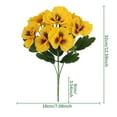 thumbnail image 2 of HCBY Artificial Pansy Flowers Fake Silk Flowers Bouquet Faux Flower Arrangement for Wedding Home Kitchen Party Crafts Decoration (2Pcs Yellow 12.5"), 2 of 4