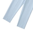 thumbnail image 3 of WTXUE Women's Pants, Slacks Women's Solid Color High Waisted Straight Leg Pants Suitable for Daily Commuting Wear Casual Lohas Time, Pantalones De Mujer, Light Blue, 3 of 7